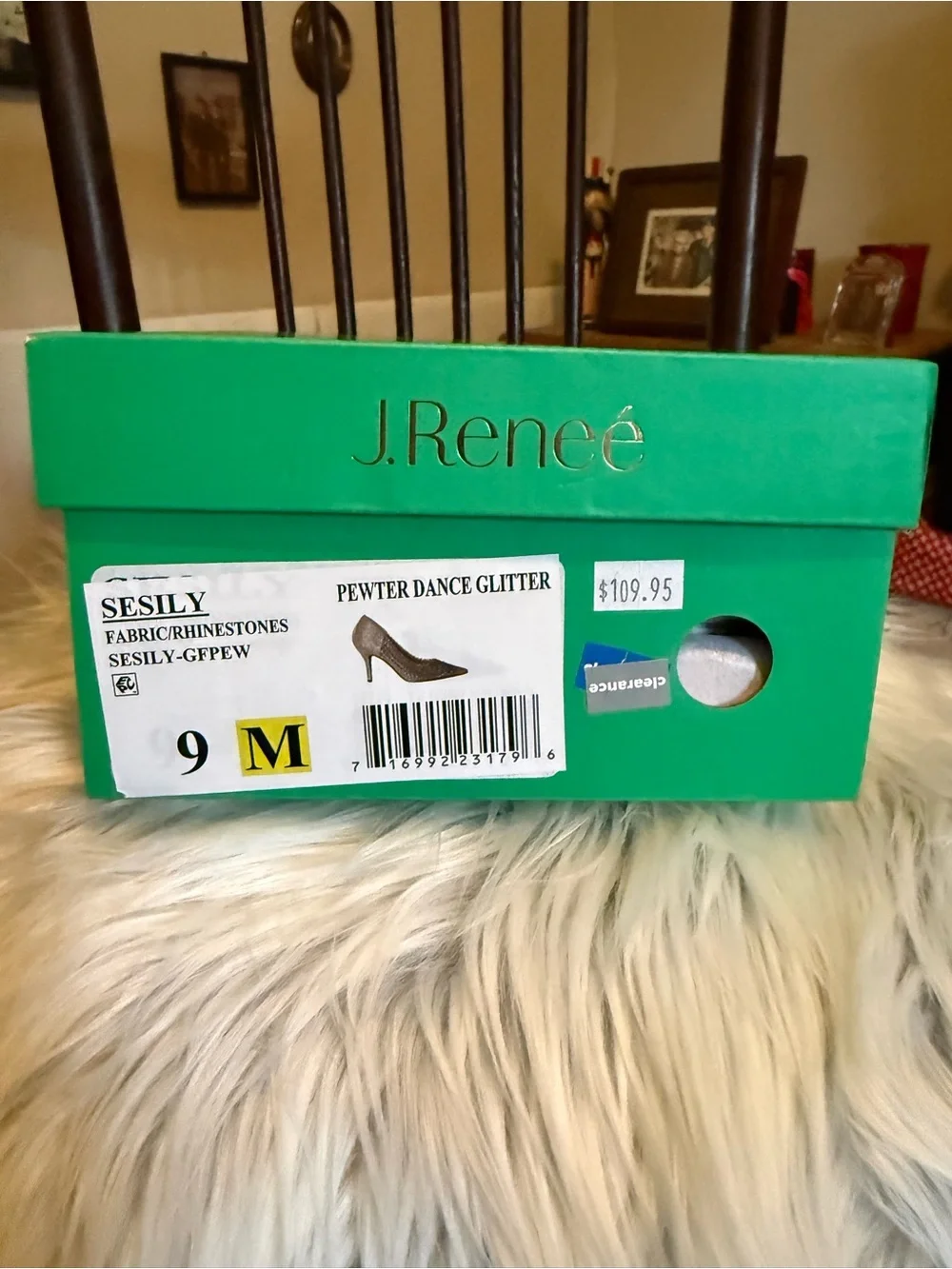 J RENEE Sesily Embellished Pointed-Toe Pump. NIB